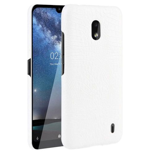 Classique lgant tui Pour Nokia 2.2 Compatibilit Anti raflure Mode Classique D'alligator Housse De Protection - Blanc