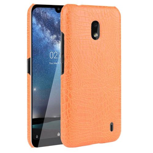 Classique lgant tui Pour Nokia 2.2 Compatibilit Anti raflure Mode Classique D'alligator Housse De Protection - Couleur Orange