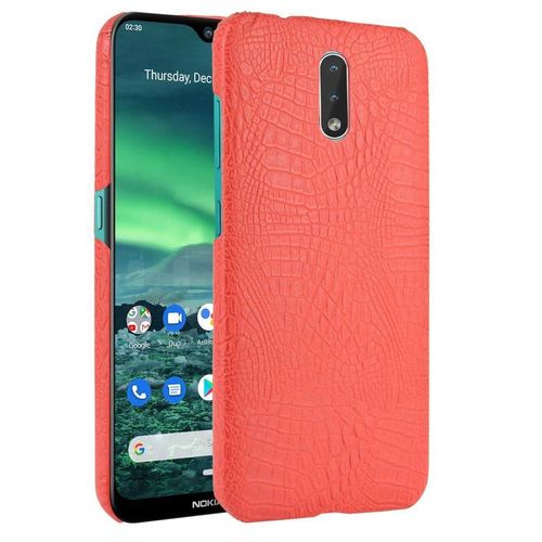 Classique lgant tui Pour Nokia 2.3 Compatibilit Mode Classique D'alligator Anti raflure Housse De Protection - Rouge