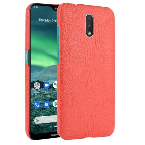 Classique lgant tui Pour Nokia 2.3 Housse De Protection Anti raflure Mode Classique D'alligator Compatibilit - Rouge