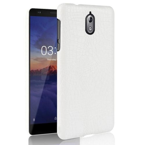 Classique lgant tui Pour Nokia 3.1 Housse De Protection Anti raflure Compatibilit Mode Classique D'alligator - Blanc