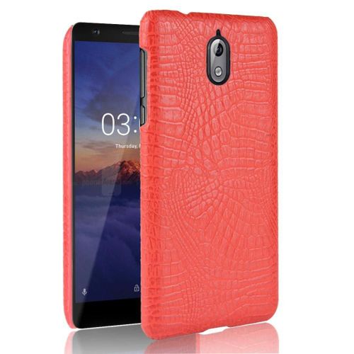 Classique lgant tui Pour Nokia 3.1 Housse De Protection Anti raflure Compatibilit Mode Classique D'alligator - Rouge