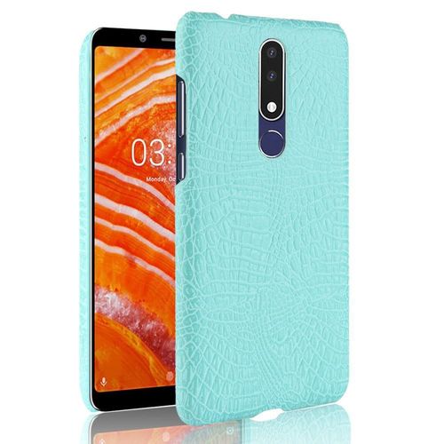 Classique lgant tui Pour Nokia 3.1 Plus Anti raflure Housse De Protection Compatibilit Mode Classique D'alligator - Vert
