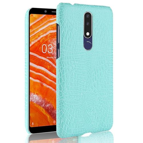Classique lgant tui Pour Nokia 3.1 Plus Mode Classique D'alligator Compatibilit Anti raflure Housse De Protection - Vert