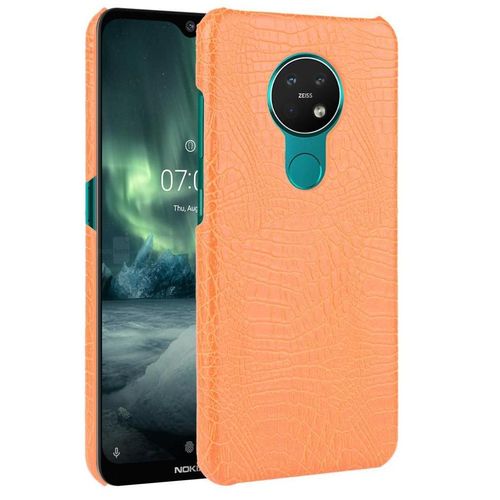 Classique lgant tui Pour Nokia 7.2 Anti raflure Housse De Protection Mode Classique D'alligator Compatibilit - Couleur Orange
