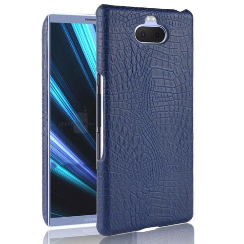 Classique lgant tui Pour Sony Xperia 10 Plus/Xa3 Plus Compatibilit Anti raflure Housse De Protection Mode Classique D'alligator - Bleu