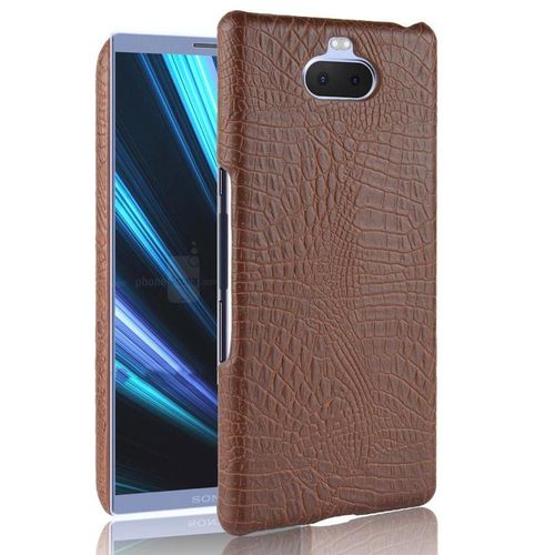 Classique lgant tui Pour Sony Xperia 10 Plus/Xa3 Plus Compatibilit Housse De Protection Mode Classique D'alligator Anti raflure - Le Brun