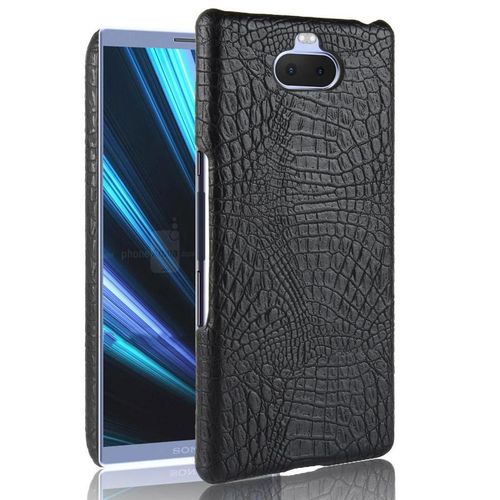 Classique lgant tui Pour Sony Xperia 10 Plus/Xa3 Plus Mode Classique D'alligator Anti raflure Compatibilit Housse De Protection - Noir