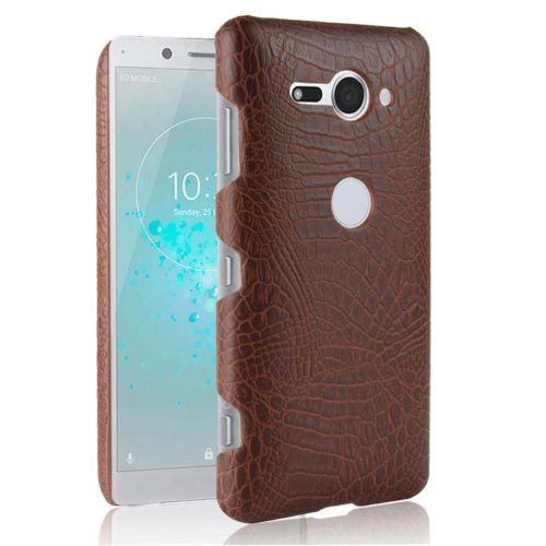 Classique lgant tui Pour Sony Xperia Xz2 Premium Anti raflure Housse De Protection Mode Classique D'alligator Compatibilit - Le Brun
