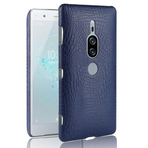 Classique lgant tui Pour Sony Xperia Xz2 Premium Housse De Protection Mode Classique D'alligator Compatibilit Anti raflure - Bleu