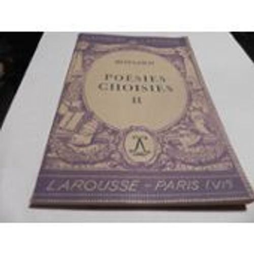Classiques Larousse Ancien Ronsard Posies Choisies T 2   de Ronsard  Format Poche 