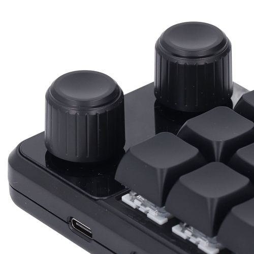 Clavier 12 touches avec lumière RGB, double boutons, Type C, BT, 2.4 ghz, sans fil, interrupteur bleu, programmation Macro et logiciel
