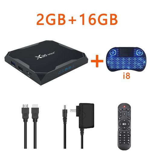 Clavier 2G 16G - Botier Smart TV X96 MAX Plus, Android 11,, Amlogic S905tage, Faade, Core 4K, AV1, Touriste, WIFI, USB 3.0, Lecteur MultiXXL HD 8K, Dcodeur