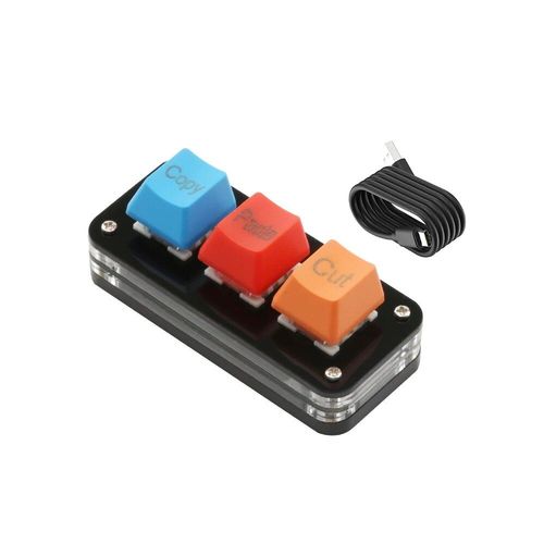 Clavier  pigments Partenaires RVB pour jeu Photoshop,clavier RomChev,pigments Hotswap,mini bouton Macropad,pte de copie de clavier - Type Couleur K3-CVX-Interrupteur rouge