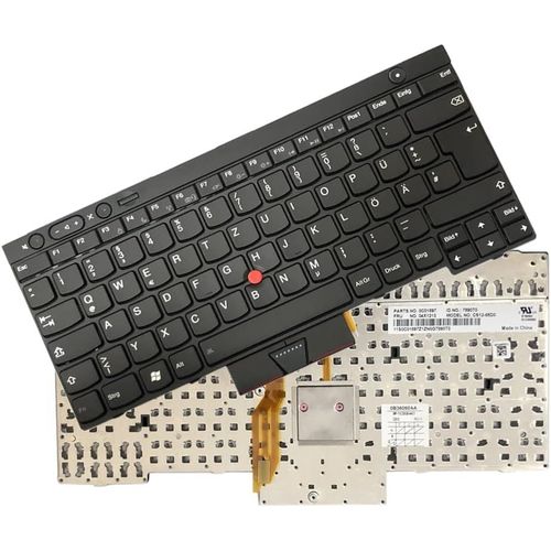 Clavier Allemand Keyboard QWERTZ NoBacklit pour Lenovo ThinkPad X230, X230 Tablet, T430, T430s, T530, W530, L430, L530 04X1213 04X1289 04X1327 04Y0502 04Y0577 04Y0614 Keyboard NoBacklit Laptop