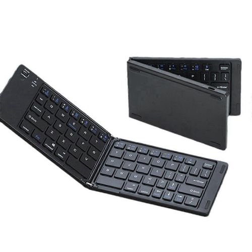 Clavier Bluetooth pliable Mini clavier Bluetooth portable  deux volets Clavier de bureau rechargeable B