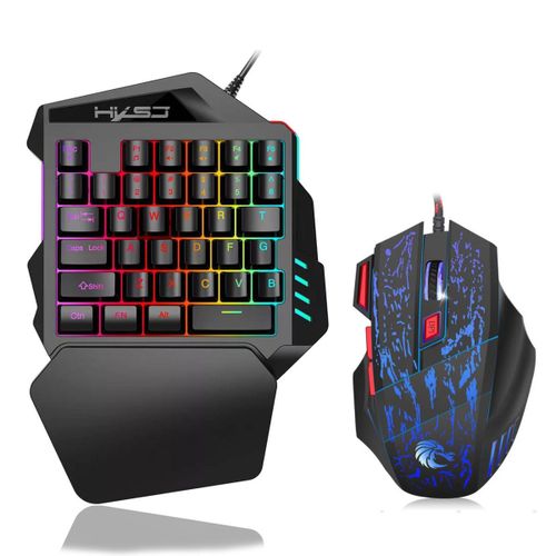 Clavier, clavier, souris de jeu  une main, support de repose-poignet