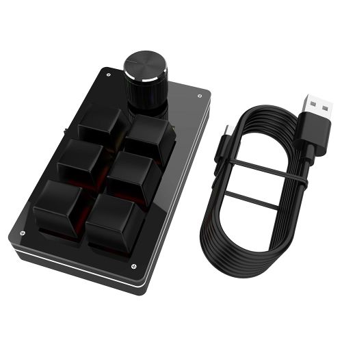 Clavier personnalis BT mcanique  6 touches, avec bouton de Volume, programmation, Macro, jeu, souris Hotswap, interrupteur rouge