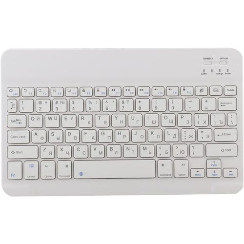 Clavier Portable sans Fil Ultra-Fin de 10 po,Clavier Rechargeable Bluetooth,avec Port de Chargement Micro USB,pour Fournitures informatiques intelligentes Bluetooth(Russe).[W469]