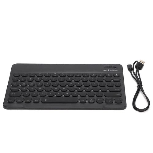 Clavier sans fil Round Keycap 10 pouces rtroclair bross Accessoires informatiques pour Android/WIN/IOSBlack