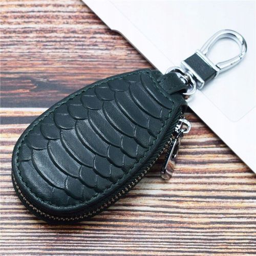 Cl De Voiture En Cuir Motif Python Vert