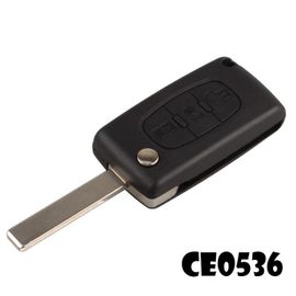 RÉF:CE0536 PHARE COQUE CLE PLIP Citroën C4 Picasso lame avec rainure 3 BOUTONS 