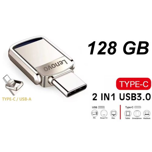 CL USB 128 Go 2 en 1 Type C Pen Drive 128 Go Portable Clef USB3.0 USB C