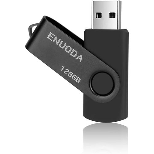 Cl USB 128 Go Clef USB 2.0 Flash Drive Mini Portable Grande Capacit Mmoire Stick avec Lumire LED pour Le Stockage et la Sauvegarde (Noir)