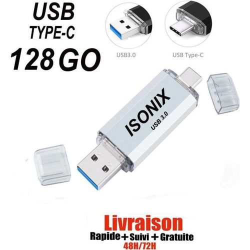 Cl USB 128 GO Type C OTG USB Flash Drive pour appareils Android/PC ARGENT