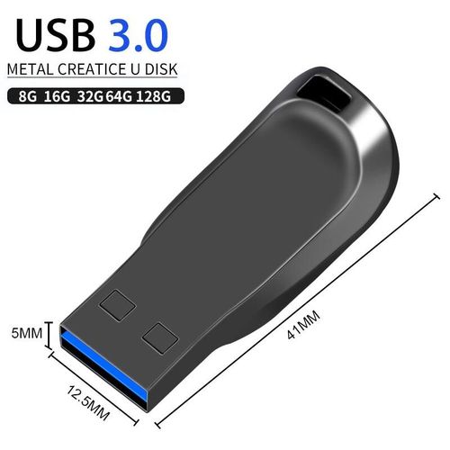 Cl USB 128 haute vitesse,support  mmoire de 16GB 32GB 64GB 3.0 GB 128GB,lecteur flash- 3.0-Black-16 GO
