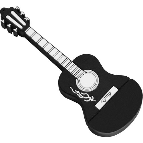 Cl USB 128Go,Guitare Flash Drive Memory Stick USB 2.0 Rigolote Pen Drive pour Ordinateur Portable,PC Stockage de Donnes (Noir)