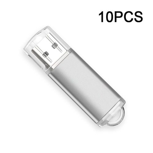 Cl USB 2.0,16 Go,32 Go,64 Go,128 Go,1 Go,2 Go,4 Go,8 Go,10 pices/lot - Type SilverX10PCS-256MBX10PCS