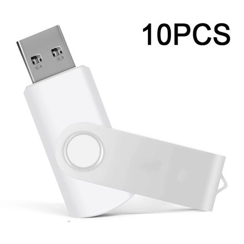 Cl USB 2.0,16 Go,32 Go,64 Go,128 Go,1 Go,2 Go,4 Go,8 Go,10 pices/lot - Type WhiteX10PCS-1GBX10PCS