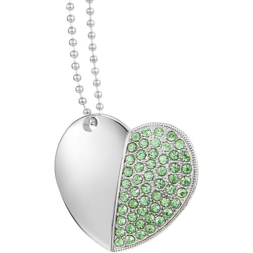 Cl Usb 2.0 16 Go/32 Go/64 Go/128 Go En Forme De C?ur Avec Mmoire De Date, Cls Usb Pendrive Avec Chane (Green Heart, 32 Go)[X2010]