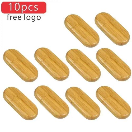 cl USB 2.0 en bois avec ,4/8/16/32/64/128 go,cadeau de mariage,10 pcs/Lot - Type Carbonized no box-128GB