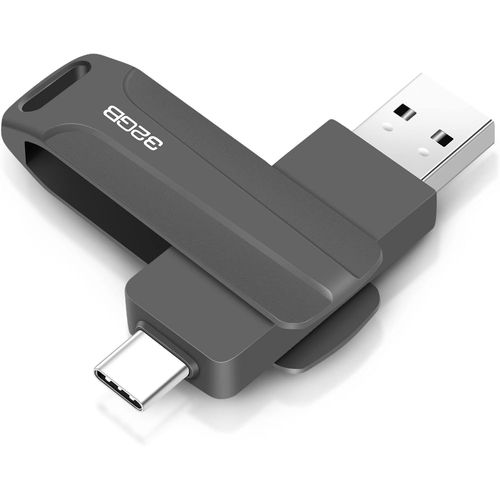 Cl USB 2 en 1 32Go,Type C Pendrive 32Go Cl C Flash 32 Giga 2-en-1 OTG Stylo 32GB pour PC/Tablette/Portable/Smartphone avec Type C,Xiaomi/Huawei [Gris]