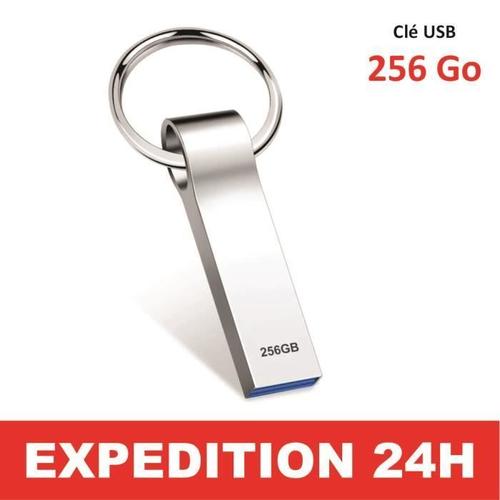 Cl USB 256 Go Grand Capacit Cl USB 3.0 Impermable Cle USB 256 Go Mmoire Stick pour Tablette PC Argent