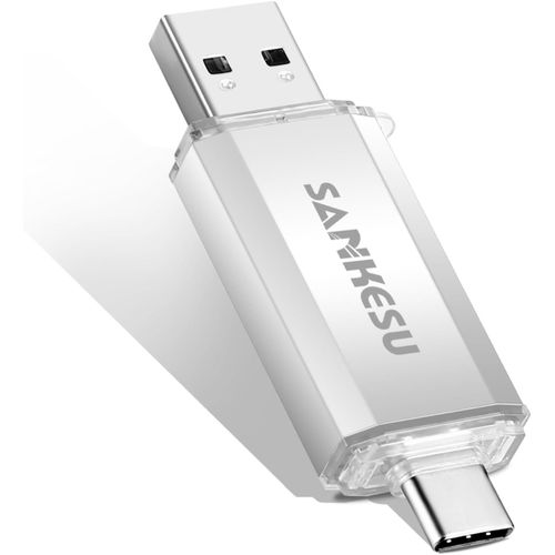 Cl USB 3.0 256 Go de type C,double lecteur micro USB A et Type-C OTG,2 en 1,stockage de donnes USB externe compatible avec tlphones et tablettes de type C et ordinateurs portables