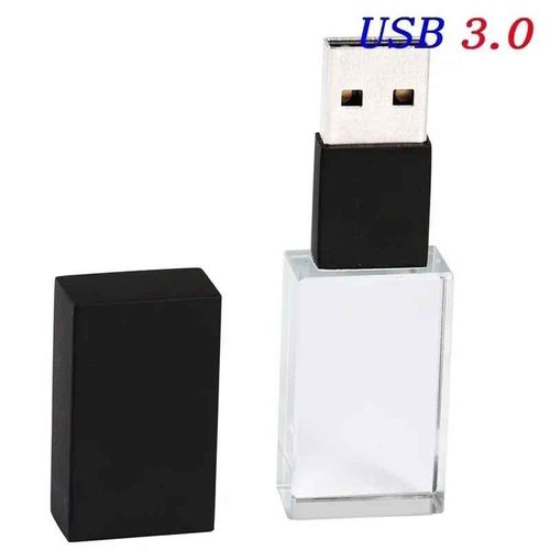 cl usb 3.0 avec,lecteur flash avec verre transparent,cadeau- black-32GB