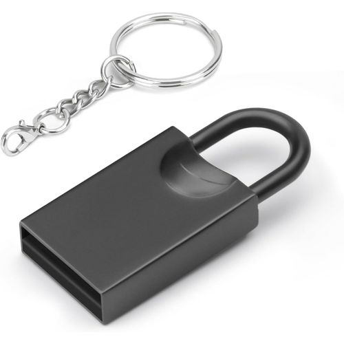 Cl USB 3.0, Mini cl USB, cl USB pour Voiture, cl USB avec Porte-cls pour PC, Ordinateur Portable, etc. (64GB, Serrures Noires)