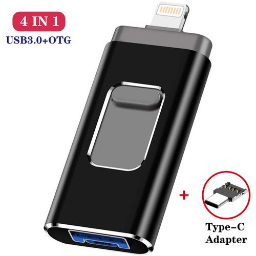 Cl USB 3.0 OTG de type C pour tlphone 6 7 8 Sub,16 Go,32 Go,64 Go,lecteur flash- BLACK TPYE C-8 GO