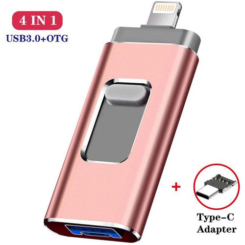 Cl USB 3.0 OTG de type C pour tlphone 6 7 8 Sub,16 Go,32 Go,64 Go,lecteur flash- PINK TPYE C-8 GO