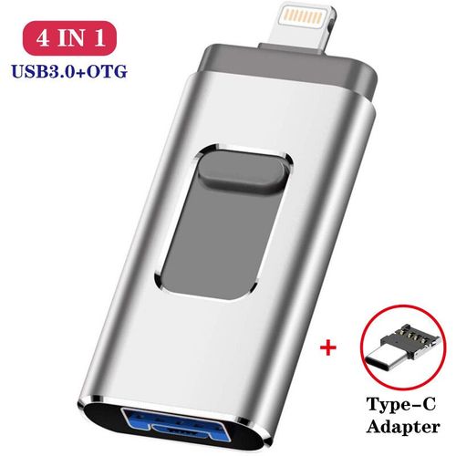 Cl USB 3.0 OTG de type C pour tlphone 6 7 8 Sub,16 Go,32 Go,64 Go,lecteur flash- SILVER TPYE C-8 GO