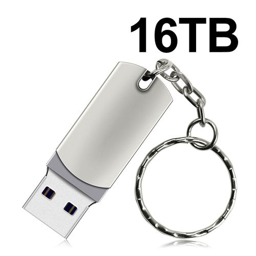 Cl USB 3.0 portable  trs haute vitesse,cl USB OTG,cl USB,16 To,mmoire 8 To,4 To,2 To - Type silver 16TB #A