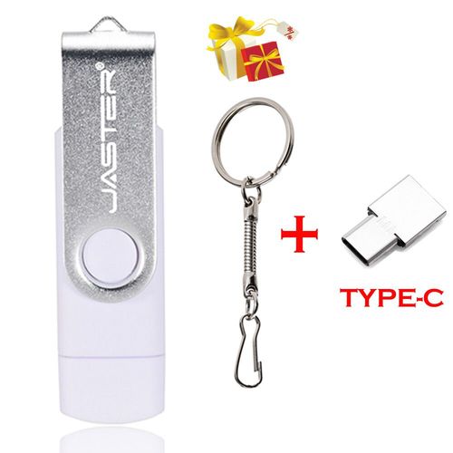 Cl USB 3 en 1 OTG Haute Vitesse Pen Drive 64 Go 32 Go Adaptateur TYPE-C Cadeau 16 Go 8 Go Cl Micro USB Rouge - White-16 GO