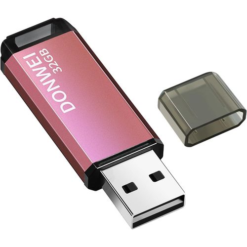 Cle USB 32 Go,Cl USB avec Lumire LED,Cls USB 2.0 Rapide Flash Drive,Clef Portable pour Les Fichiers De Musique et De Photos. Lecteur USB Rapide avec Voiture Ordinateur TV Autoradio-Rose