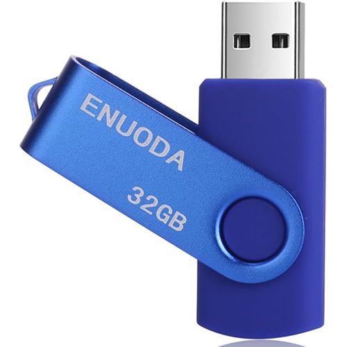 Cl USB 32 Go Clef USB 2.0 Flash Drive Mini Portable Grande Capacit Mmoire Stick avec Lumire LED pour Le Stockage et la Sauvegarde (Bleu)