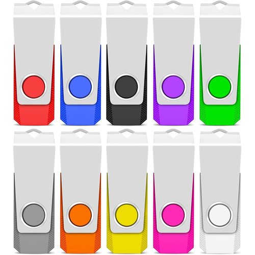 Cle Usb 32 Go Lot De 10 Cl Usb 2.0 Multicolore Clef Usb 32 Go,Mini Cl Usb Pour Le Stockage Et La Sauvegarde De Donnes[X343]
