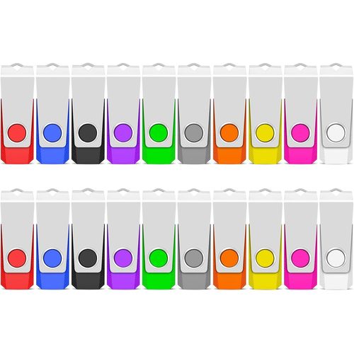 Cle Usb 32 Go Lot De 20 Cl Usb 2.0 Multicolore Clef Usb 32 Go,Mini Cl Usb Pour Le Stockage Et La Sauvegarde De Donnes[X823]