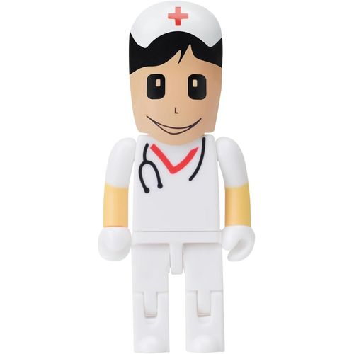 Cl USB 32 Go Modle de Infirmire Mignon Mmoire Stick USB 2.0 Flash Drive pour Stockage de Donnes Externe,Blanc